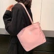 【Abigail】日系簡約側肩包手提包托特包購物包防潑水6905(粉色)