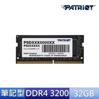 【PATRiOT 博帝】DDR4 3200 32GB 筆記型記憶體(PSD432G32002S)