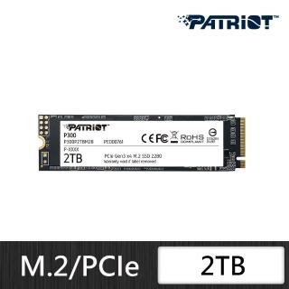 【PATRiOT 博帝】P300 M.2 2280 PCIe Gen3x4 2TB SSD固態硬碟