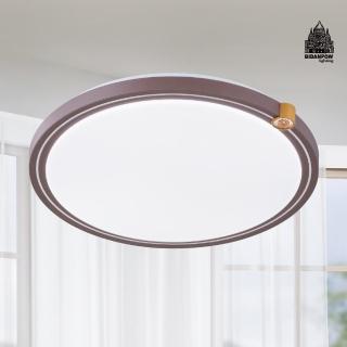 【必登堡】洄聲吸頂燈 灰咖款 B572684(客廳燈/餐廳燈/臥室燈/玄關/LED/現代/簡約/北歐風)