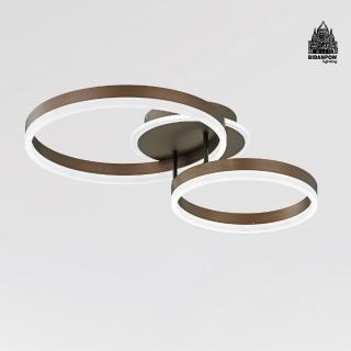 【必登堡】夜幕吸頂燈 B572352(客廳燈/餐廳燈/臥室燈/玄關/LED/現代/簡約/三色變光)