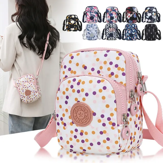 【巴黎精品】單肩包尼龍手機包(印花潮流多功能零錢女包包10款a1az31)