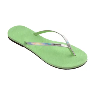 【havaianas 哈瓦仕】拖鞋 女鞋 夾腳拖 金屬鞋帶 You Metallic 螢光綠 4135102-1822W(哈瓦士)