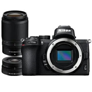 【Nikon 尼康】Z50+Z DX16-50mm+Z DX50-250mm雙鏡組*(平行輸入)