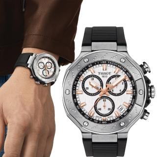 【TISSOT 天梭 官方授權】T-RACE MOTOGP 計時競速腕錶 手錶_(T1414171701100)