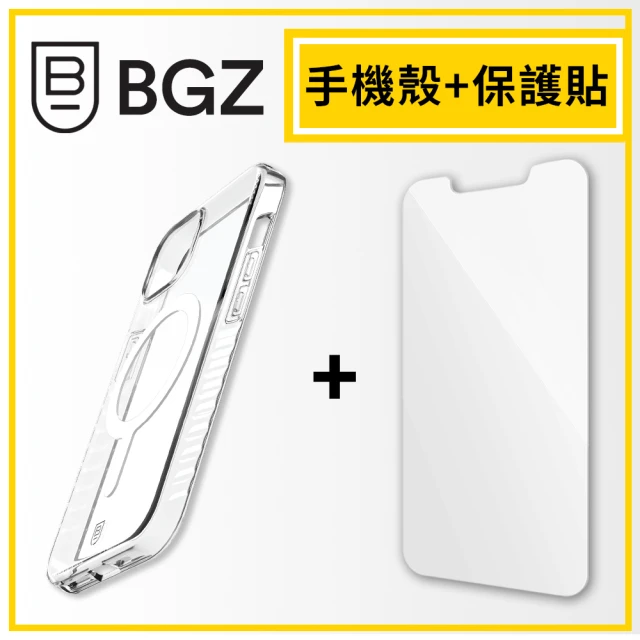 BodyGuardz iPhone 14 Carve MagSafe版手機殼+Pure不卡殼極致強化玻璃保護貼(透明)