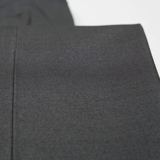 【ROBERTA 諾貝達】台灣製男裝 年輕修身剪裁 優質平口西裝褲(黑灰)