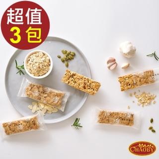 【CHAOBY 超比食品】輕纖系列燕麥棒-義式香蒜6支(X3盒)