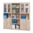 【唯熙傢俱】凱琳橡木色6尺書櫃組(書櫃 書櫥 玻璃書櫃 開放書櫃 收納櫃 置物櫃)