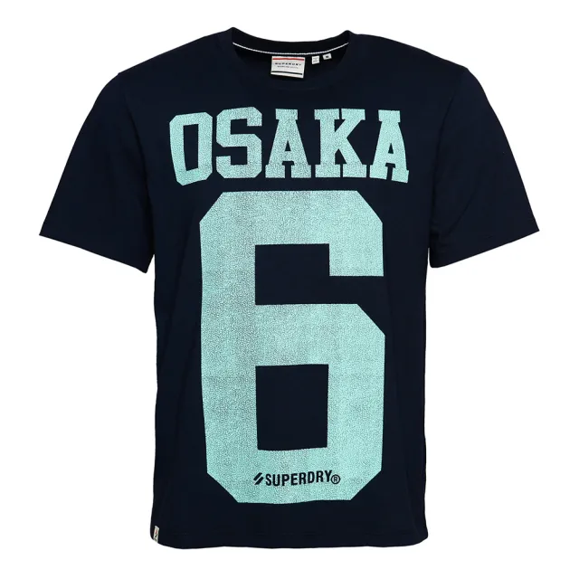 【Superdry】男裝 短袖T恤 Code Classic Osaka(深藍)
