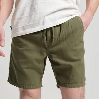 【Superdry】男裝 休閒短褲 有機棉 Vintage Overdyed Short(橄欖綠)
