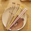 【LINE FRIENDS】熊大莎莉造型合金筷 防滑耐高溫筷子(四雙入)