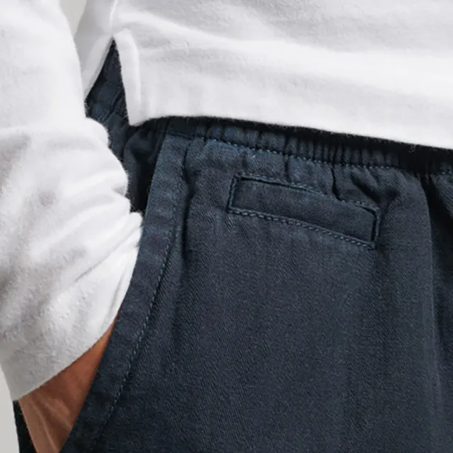 【Superdry】男裝 休閒短褲 有機棉 Vintage Overdyed Short(海軍藍)