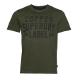 【Superdry】男裝 短袖T恤 有機棉 Vintage Copper Label(墨綠)