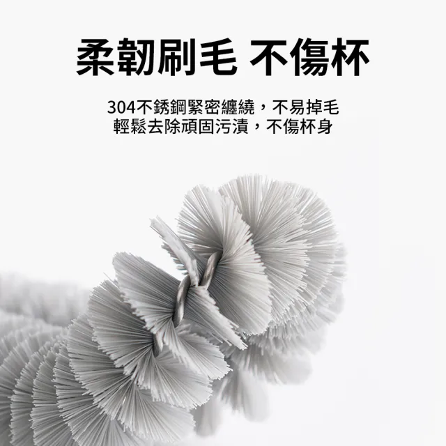 【JHS】2合一 日系質感長柄杯刷 2入組(保溫瓶刷 洗杯刷 水壺刷 水瓶刷 奶瓶刷)