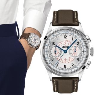 【TISSOT天梭 官方授權】天梭TELEMETER 1938 復刻計時機械腕錶(T1424621603200)