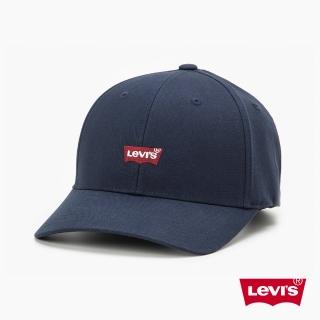 【LEVIS 官方旗艦】男女 可調式環釦丹寧棒球帽/精工刺繡Logo/FLEXFIT 110吸濕排汗 藍 熱賣單品 D7723-0003