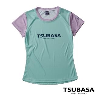 【TSUBASA灑落運動衣】ASA粉嫩元氣綠 透氣機能運動衫 女款(超強透氣運動T恤 排汗T恤 運動衣)