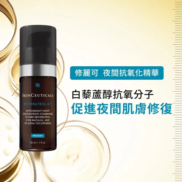 【Skin Ceuticals 修麗可】肌活修護夜間抗氧化精華 30ml(抗老修復)