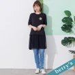 【betty’s 貝蒂思】網紗拼接長版T-Shirt(黑色)