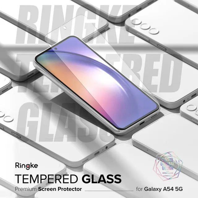 【Ringke】三星 Galaxy A54 5G Tempered Glass 鋼化玻璃螢幕保護貼－2入(Rearth 附安裝工具)