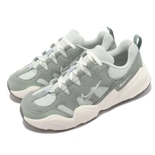 【NIKE 耐吉】休閒鞋 Wmns Tech Hera 灰綠 白 復古 麂皮 網布 女鞋 運動鞋(DR9761-001)