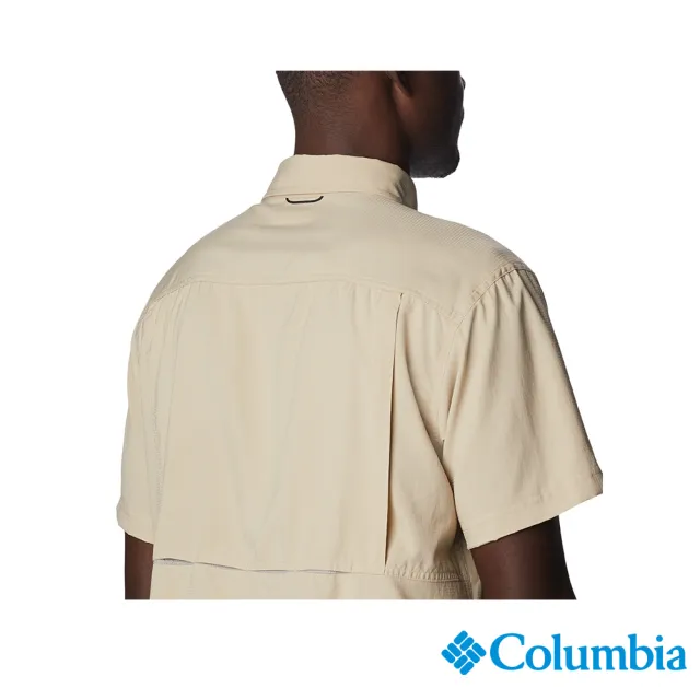 【Columbia 哥倫比亞 官方旗艦】男款- Silver Ridge 超防曬UPF50快排短袖襯衫-卡其(UAE15170KI / 2023年春