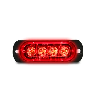 【GEORGE】紅光led燈 4顆 車頭燈 車用led燈 跑馬方向燈 迎賓燈 B-SLR4(掛車強光 地燈 流水邊燈)