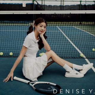 【Ann’S】ANNSTAR DENISE聯名-閃電造型真皮小白鞋(亮片黑)