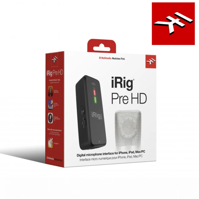 IK Multimedia iRig Pre HD 麥克風行動錄音介面(原廠公司貨 商品保固有保障)