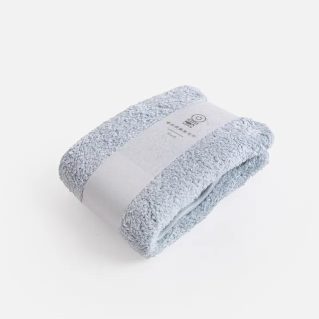 【HOLA】極超細纖維素色抗菌方巾-灰藍37x37