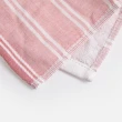 【HOLA】條紋無捻紗布小手巾-紅24x24