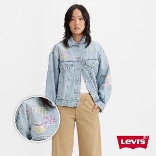 【LEVIS 官方旗艦】女款 90年古著牛仔外套 / 寬袖設計 / 花朵拼布設計 熱賣單品 A1743-0029