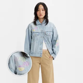 【LEVIS 官方旗艦】女款 90年古著牛仔外套 / 寬袖設計 / 花朵拼布設計 熱賣單品 A1743-0029