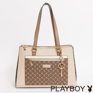 【PLAYBOY】托特包 Brilliant系列(米色)