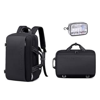 【PUSH!】戶外休閒用品新款雙肩揹包17寸筆記型電腦商務通勤防潑水揹包 後揹包 手提包(公事包 背