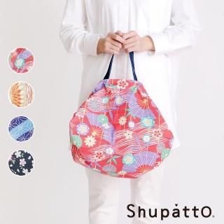 【SHUPATTO】燈籠型和風秒收環保啪啪包-中(多色/環保袋/啪啪包/素色)