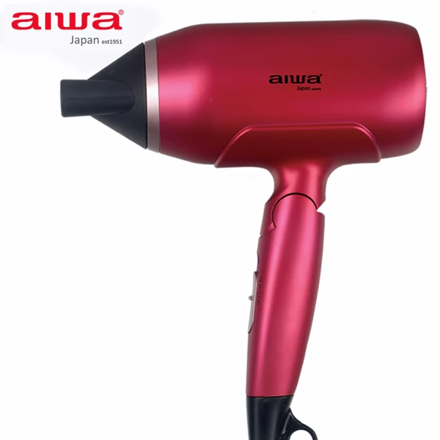 【AIWA 愛華】負離子吹風機+USB直髮夾 組合包(AHD-5901紅色+BY636B)