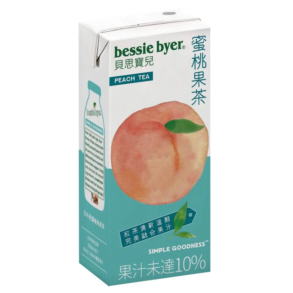 【Bessie Byer 貝思寶兒】蜜桃果茶330mlx24入