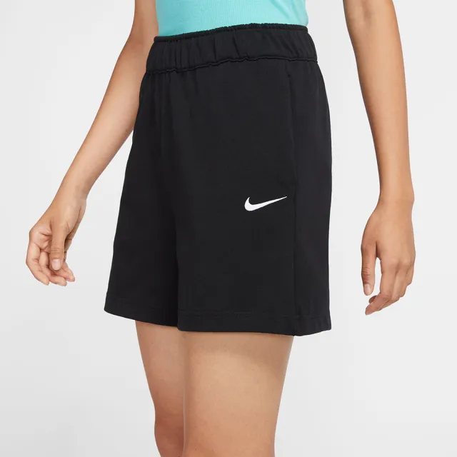 【NIKE 耐吉】短褲 女款 運動短褲 慢跑 AS W NSW JRSY SHORT 黑 DM6729-010