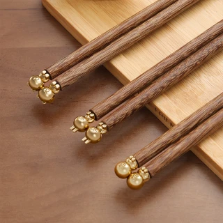 【LINE FRIENDS】熊大兔兔造型原木筷筷子