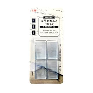 【日本KM】多用途軟膠墊-大款4入組(防撞墊 止滑墊 門擋 門阻)
