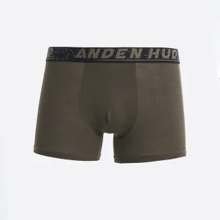 【Anden Hud】男款_吸濕排汗機能系列．緹花短版平口內褲(柚木咖-卡其字緊帶)