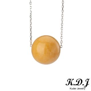 【K.D.J 圓融珠寶】黃翡圓珠翡翠墜飾天然A貨