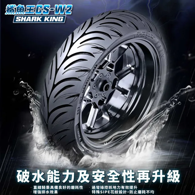 【CST 正新輪胎】鯊魚王五代 CSW2 運動型通勤胎 12吋(110/70-12 47L CSW2)