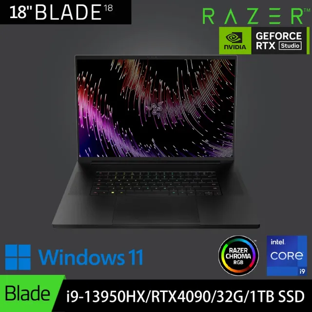 【Razer 雷蛇】18吋i9黑神話悟空適用電競筆電(Blade 18/RZ09-0484UTH4-R3T1/i9-13950HX/32G/RTX4090/1+1TB)