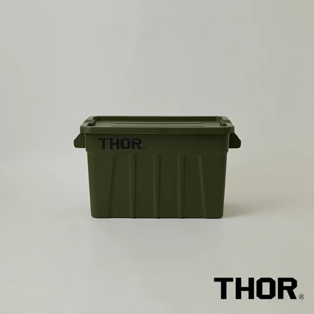 【THOR】THOR BOX 收納箱 75L(黑色/軍綠/沙棕/灰藍/透明)