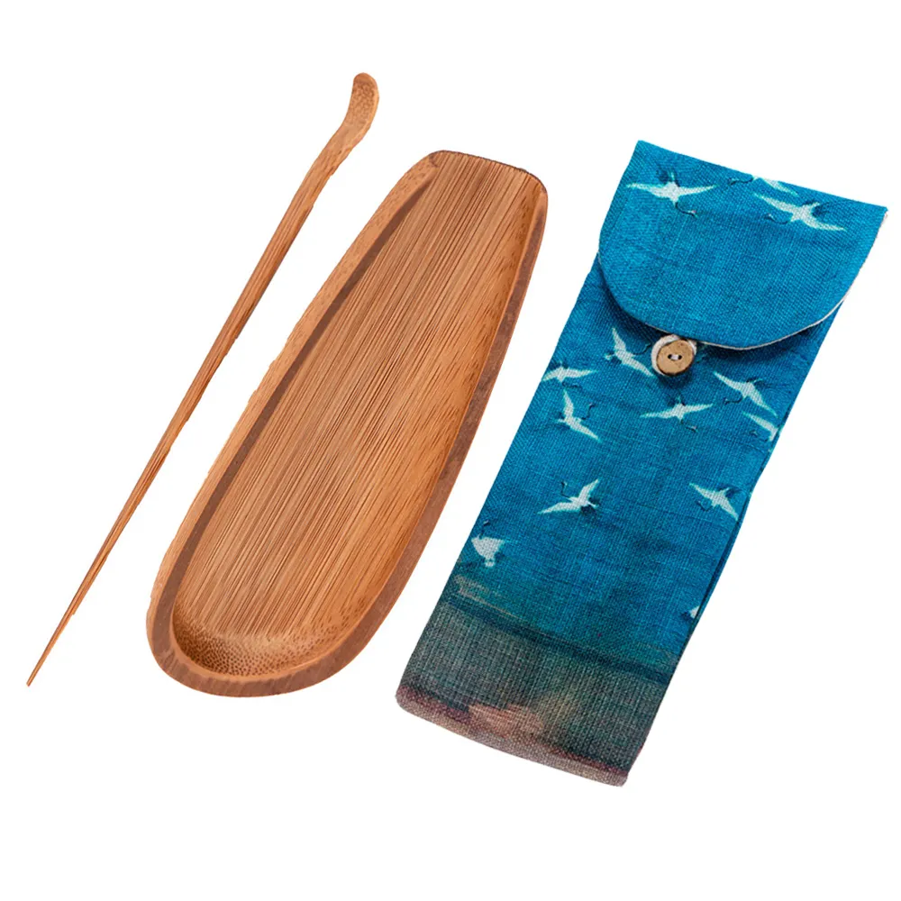 PUSH!】品茗喝茶具手工竹制茶則茶針賞茶荷茶撥茶道配件(茶則茶針收納袋