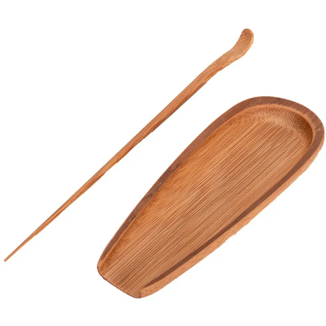 PUSH!】品茗喝茶具手工竹制茶則茶針賞茶荷茶撥茶道配件(茶則茶針收納袋