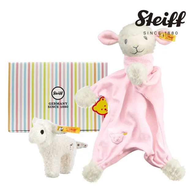 【STEIFF】Sweet Dreams Lamb 晚安小羊 安撫巾&手搖鈴(安撫彌月禮盒)